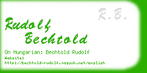 rudolf bechtold business card